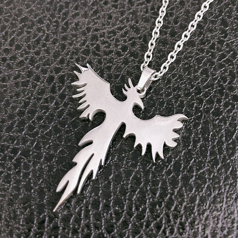 Phoenix Bird Titanium Steel Necklaces For Women Men