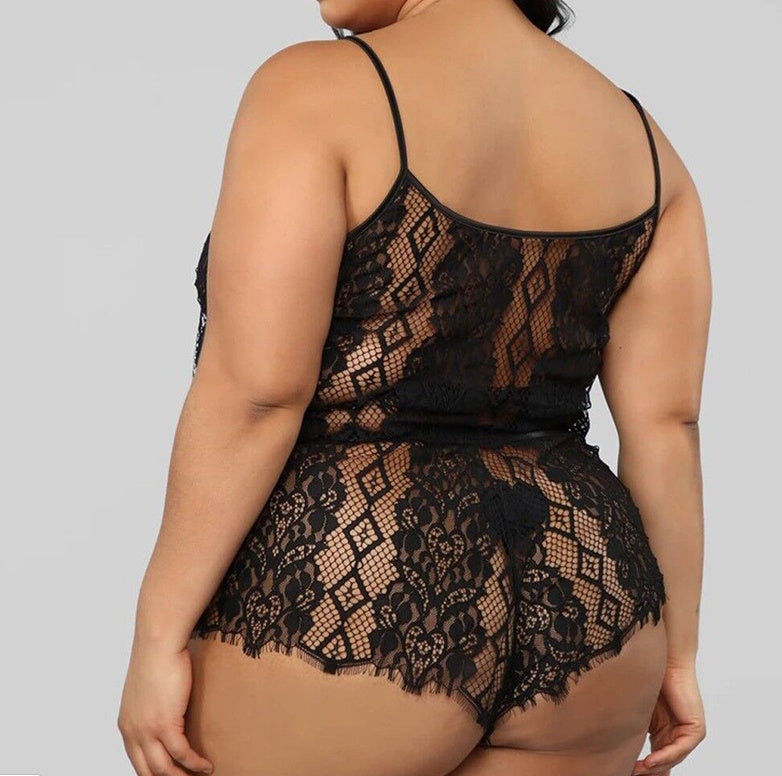 Two Piece Underwear Lace Plus Size Fat Woman