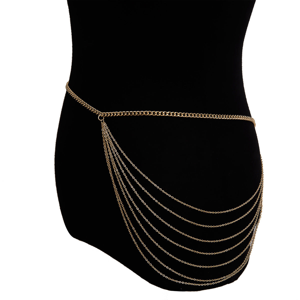 Simple Personality U-shaped Geometric Body Chain Multi-layer Chain Tassel Waist Chain Female