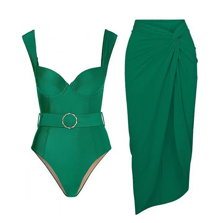 Women's Fashion Outfit Skirt One-piece Swimsuit