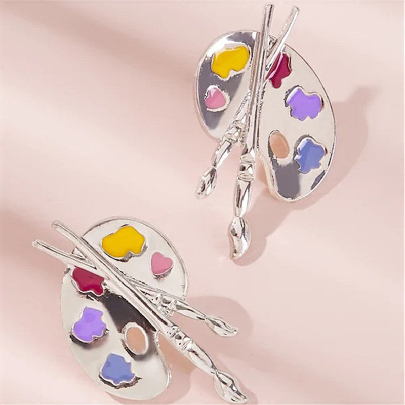 Style Drawing Board Earrings Nail Women Simple Earrings