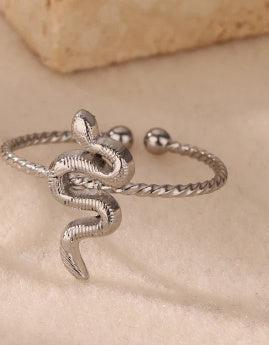 Cross-border Supply Snake-shaped Hip Hop Rock Wind Open Ring