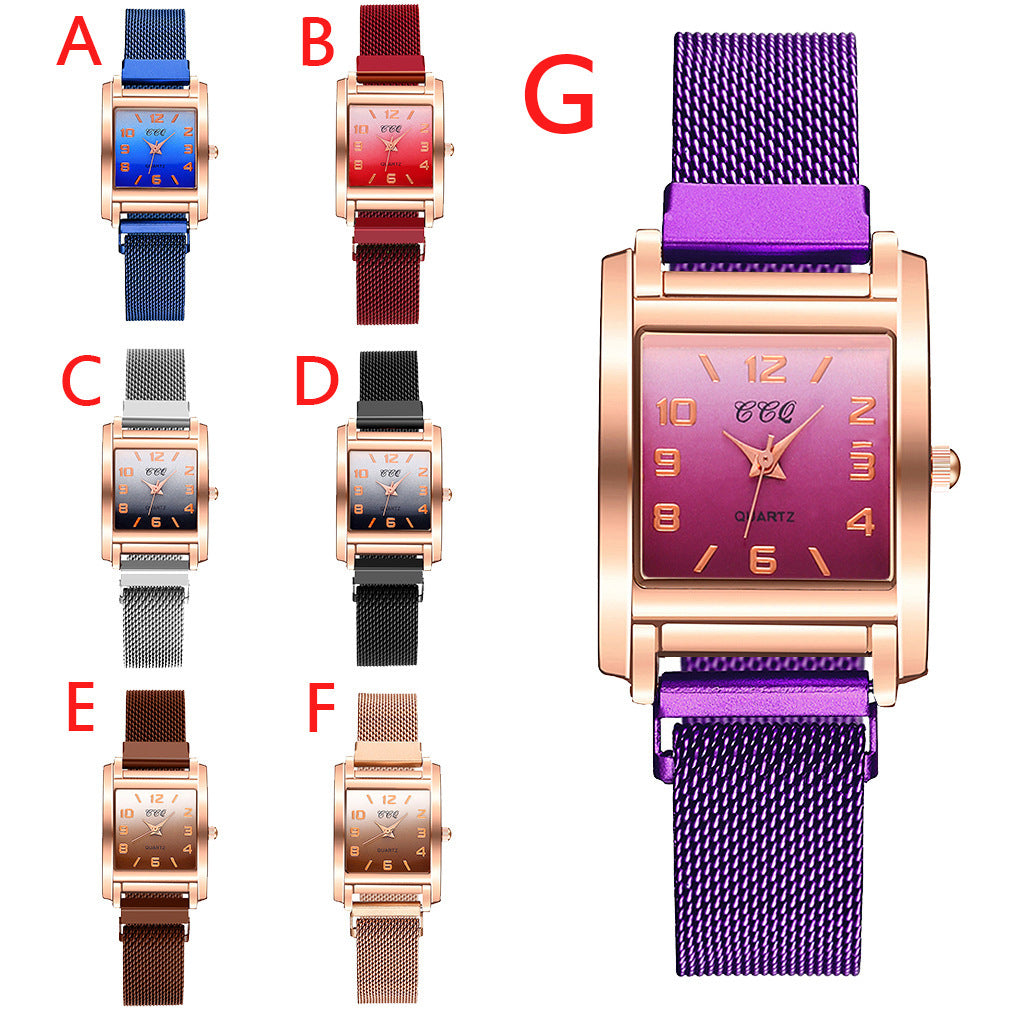 Magnetic buckle casual quartz female watch