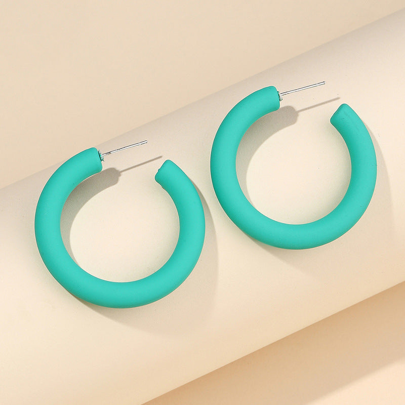 Trendy Earrings Simple Earrings Temperament Candy Color Earrings For Women