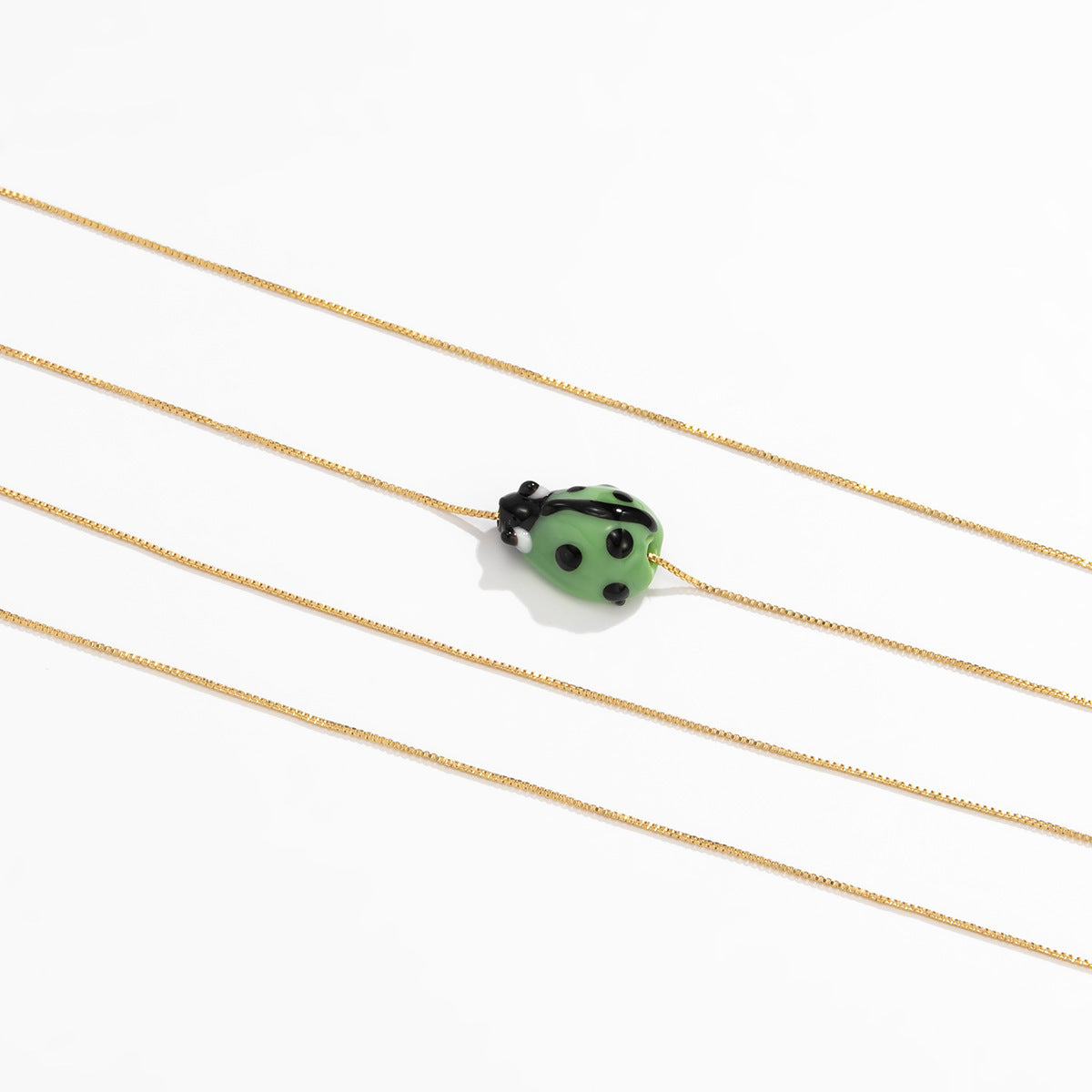 Ladybug Color Pendant Waist Chain Female Simple Thin Box Chain Body Chain