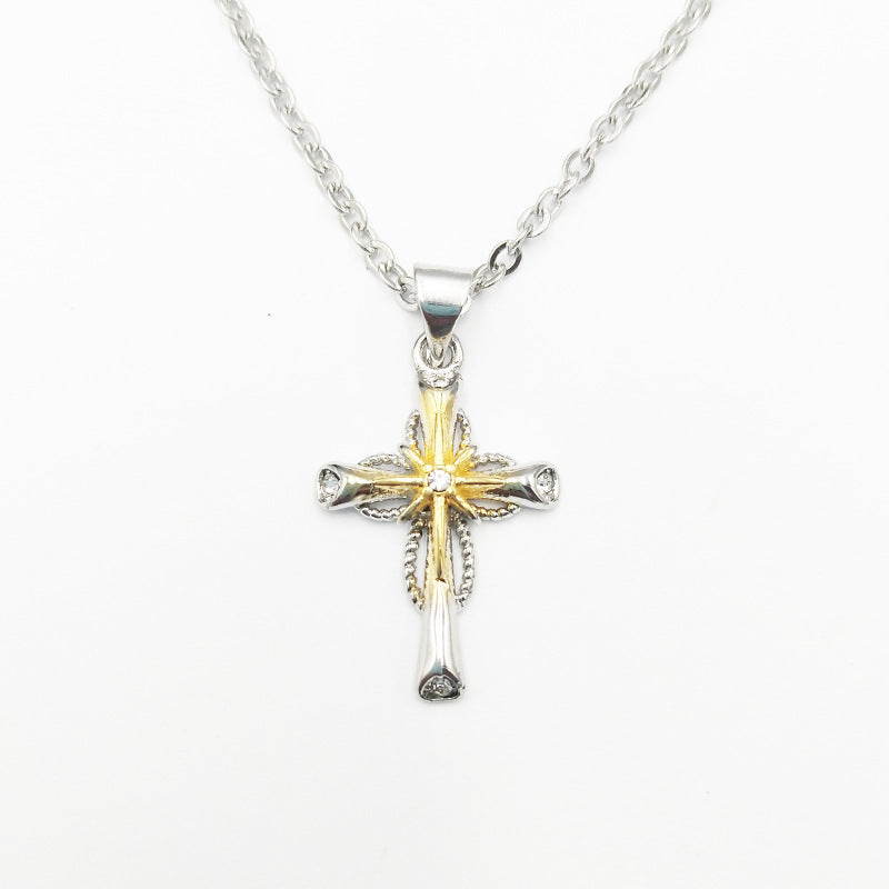 Fashion Octagon Star Cross Pendant Necklaces For Women