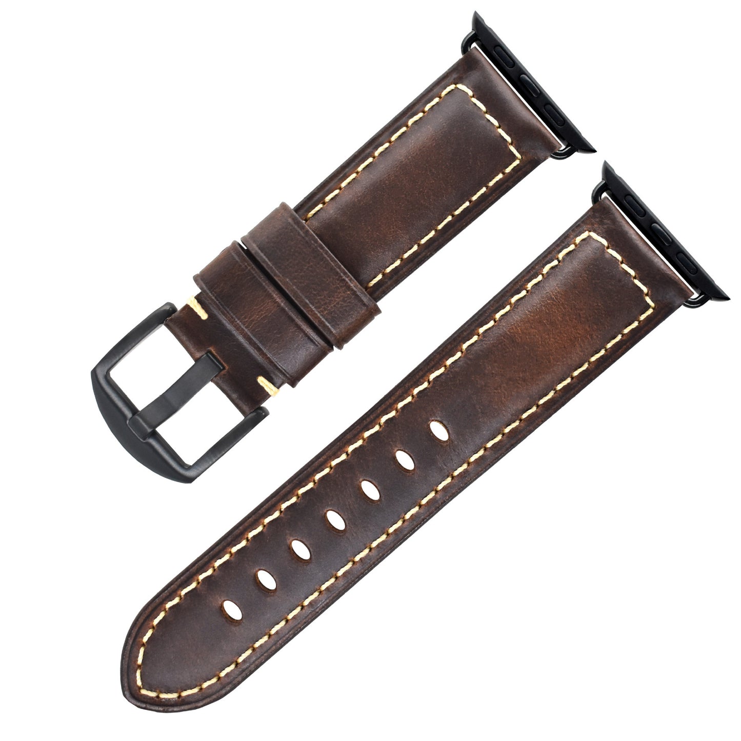 Vintage Oil Wax Genuine Cowhide Watch Band