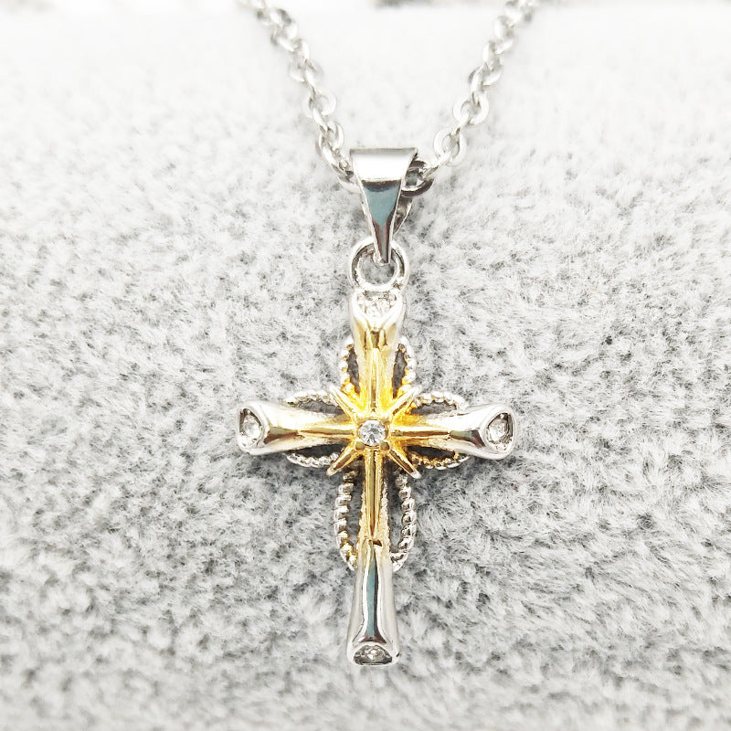 Fashion Octagon Star Cross Pendant Necklaces For Women