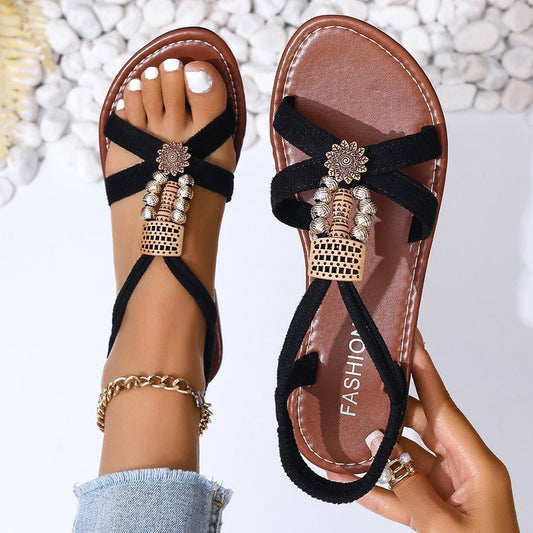 Women's Simple Metal Decorative Sandals