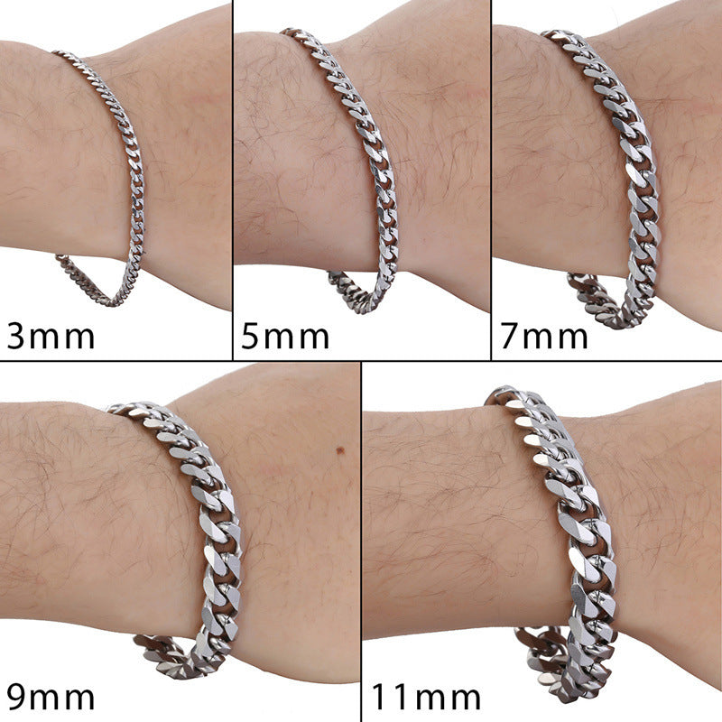 Stainless Steel Bracelet Hip Hop Men And Women Simple