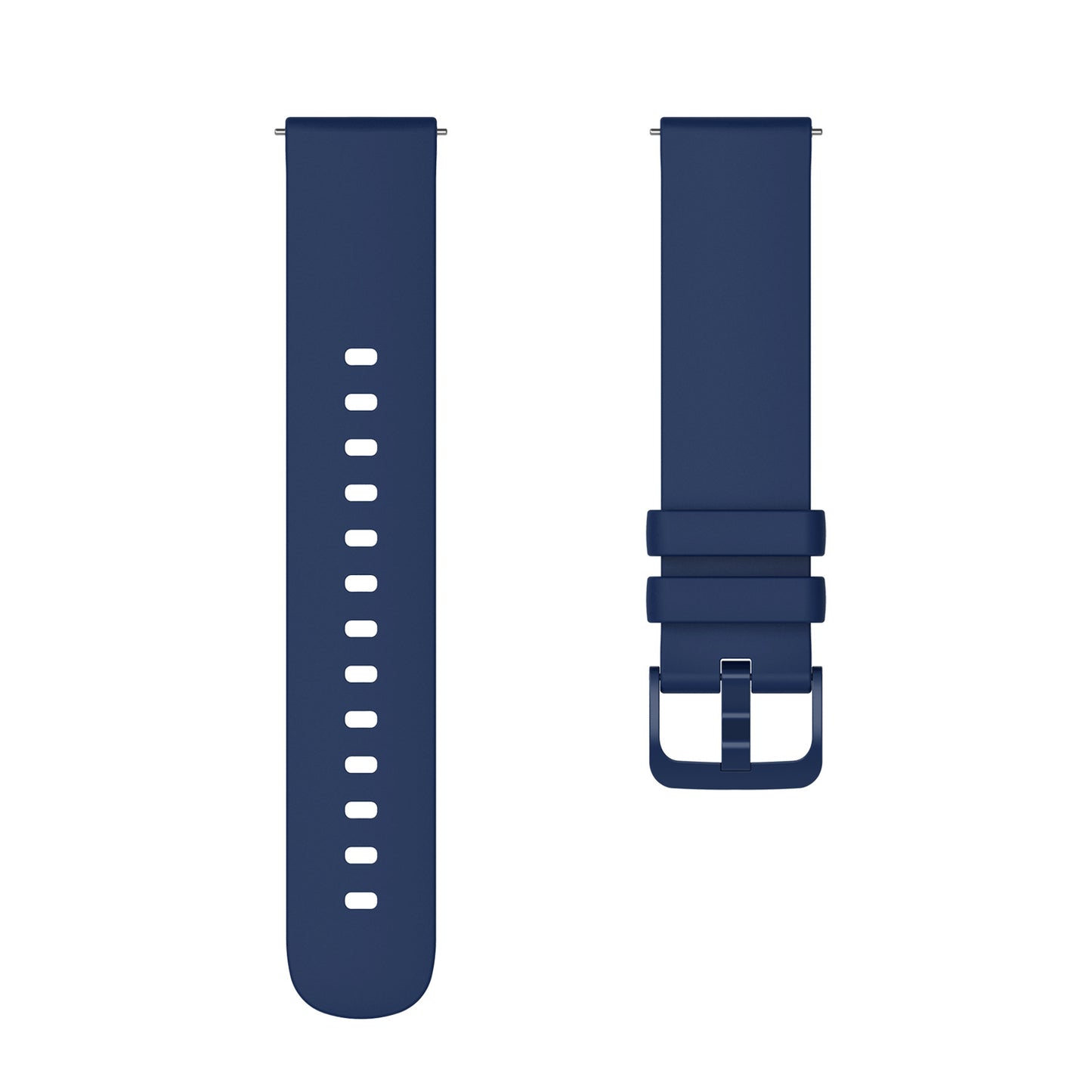 Flat Same Color Buckle Universal Silicone Strap