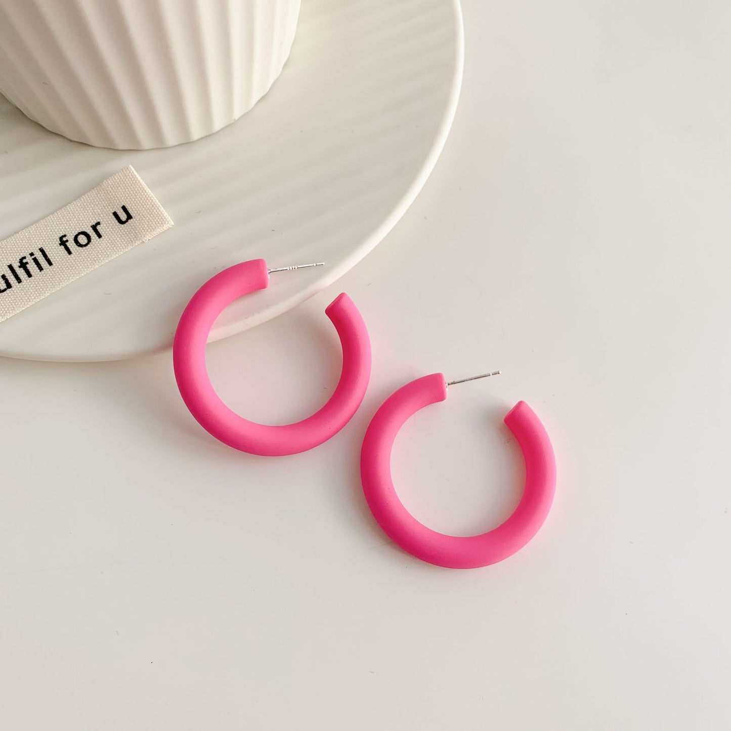 Trendy Earrings Simple Earrings Temperament Candy Color Earrings For Women